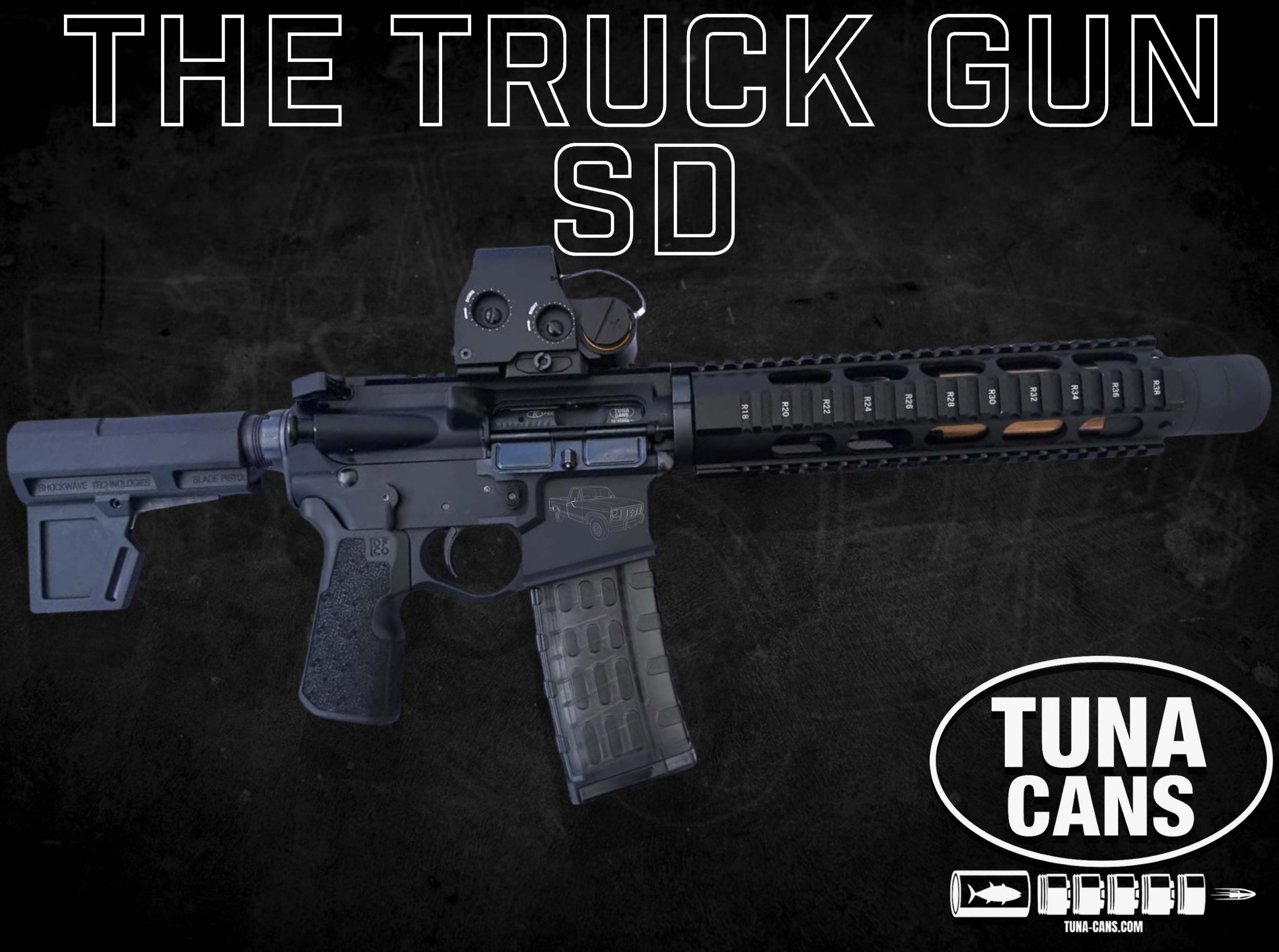 Tuna Cans TruckGunSD – .300BLK AR15 Pistol (BILLET)